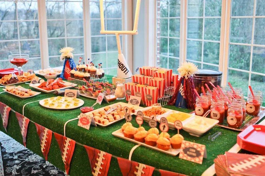 superbowl food on table