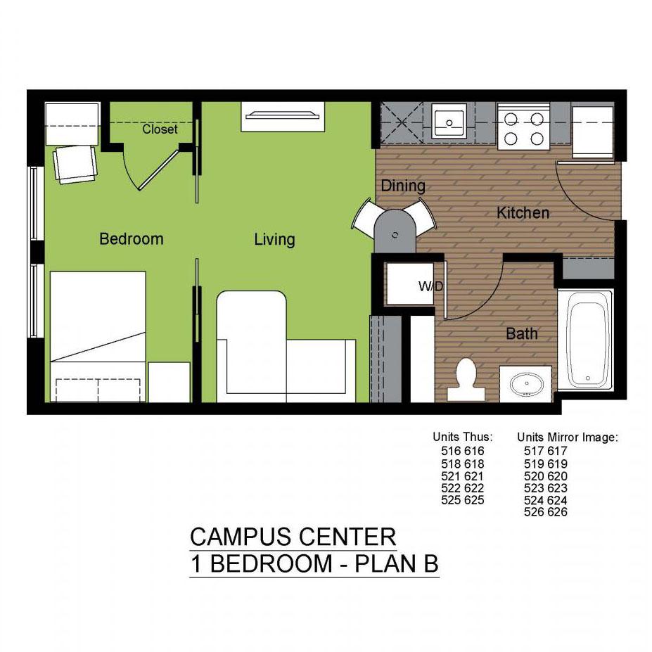 601S 1BR B FLOORPLAN