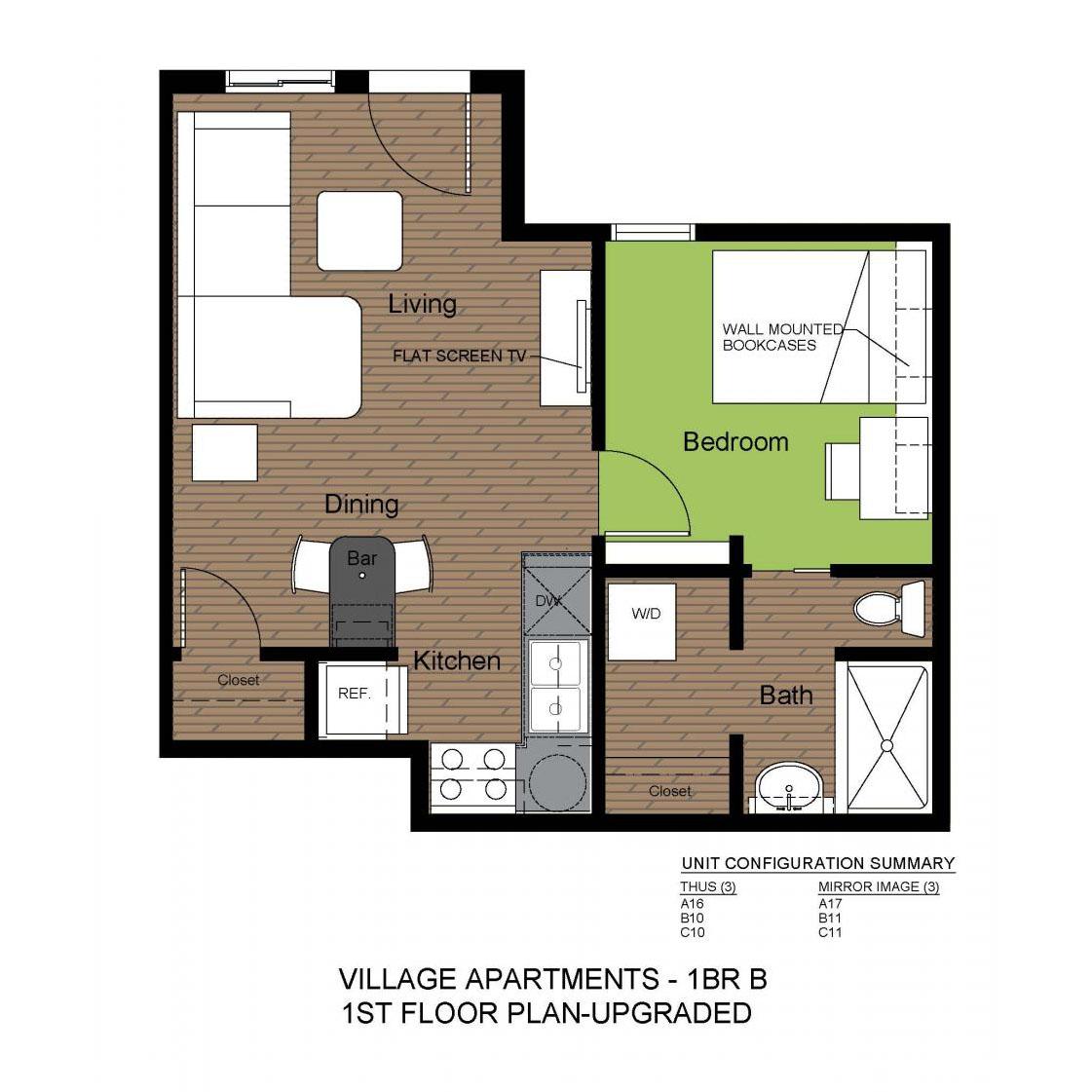 VILLAGE 1BR B FLOORPLAN