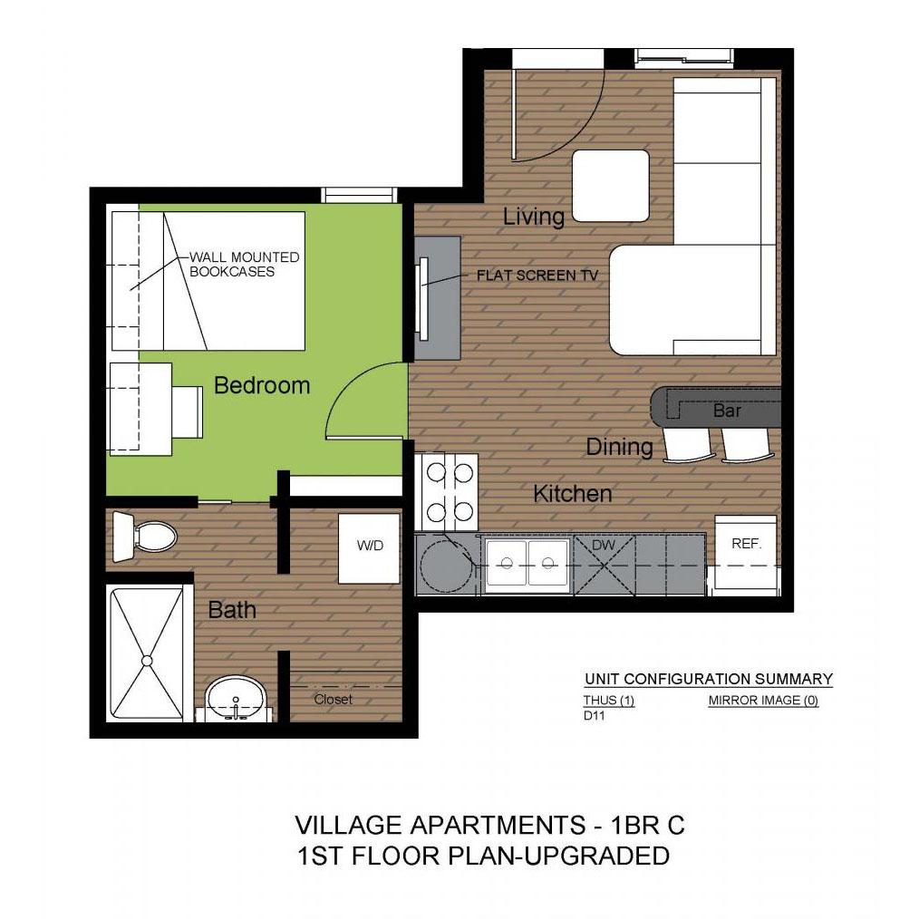 VILLAGE 1BR C FLOORPLAN