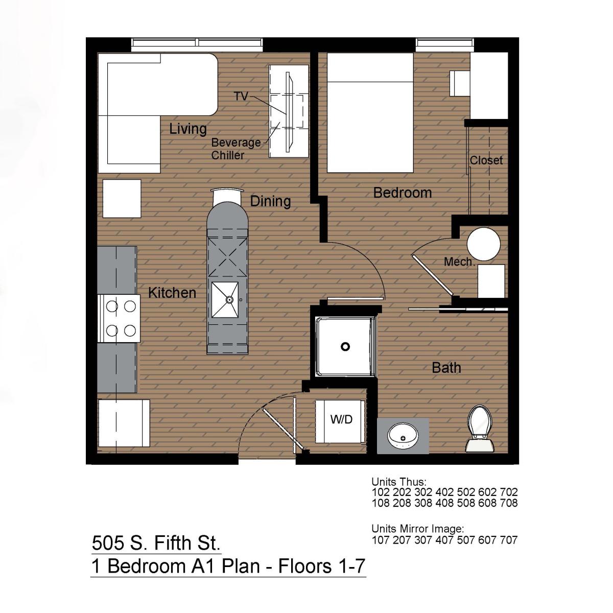 THE STATION 1 BED A1 FLOORPLAN
