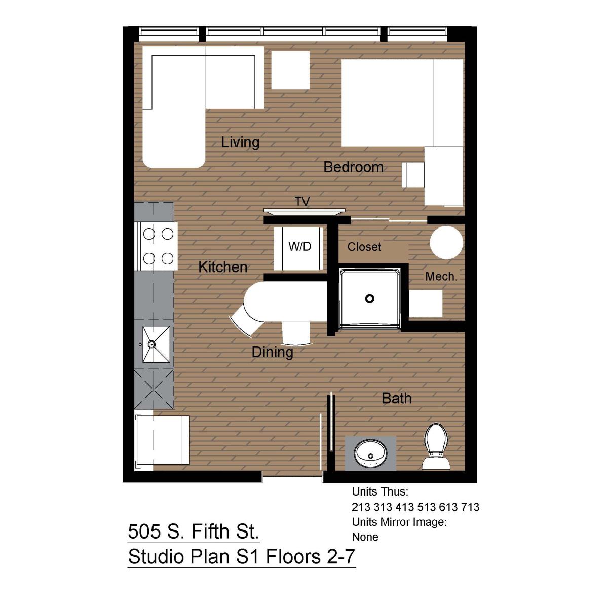THE STATION STUDIO FLOORPLAN