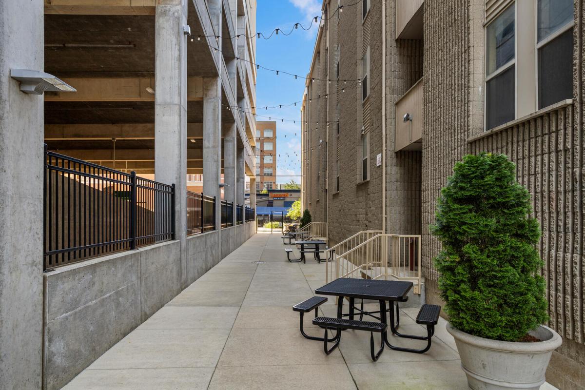 Exterior with Picnic Tables